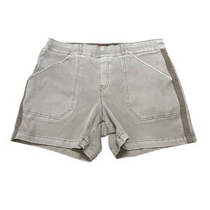 Spanx Womens Stretch Twill Shorts 6" Smoke Size XL Stretch